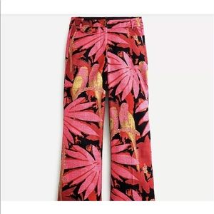 NWT J. CREW HIGH WAIST KICK OUT PANTS IN PALM, 4